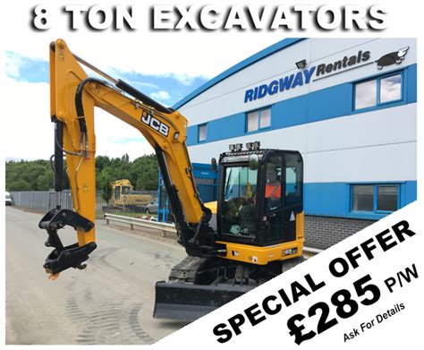 8 ton digger hire rates